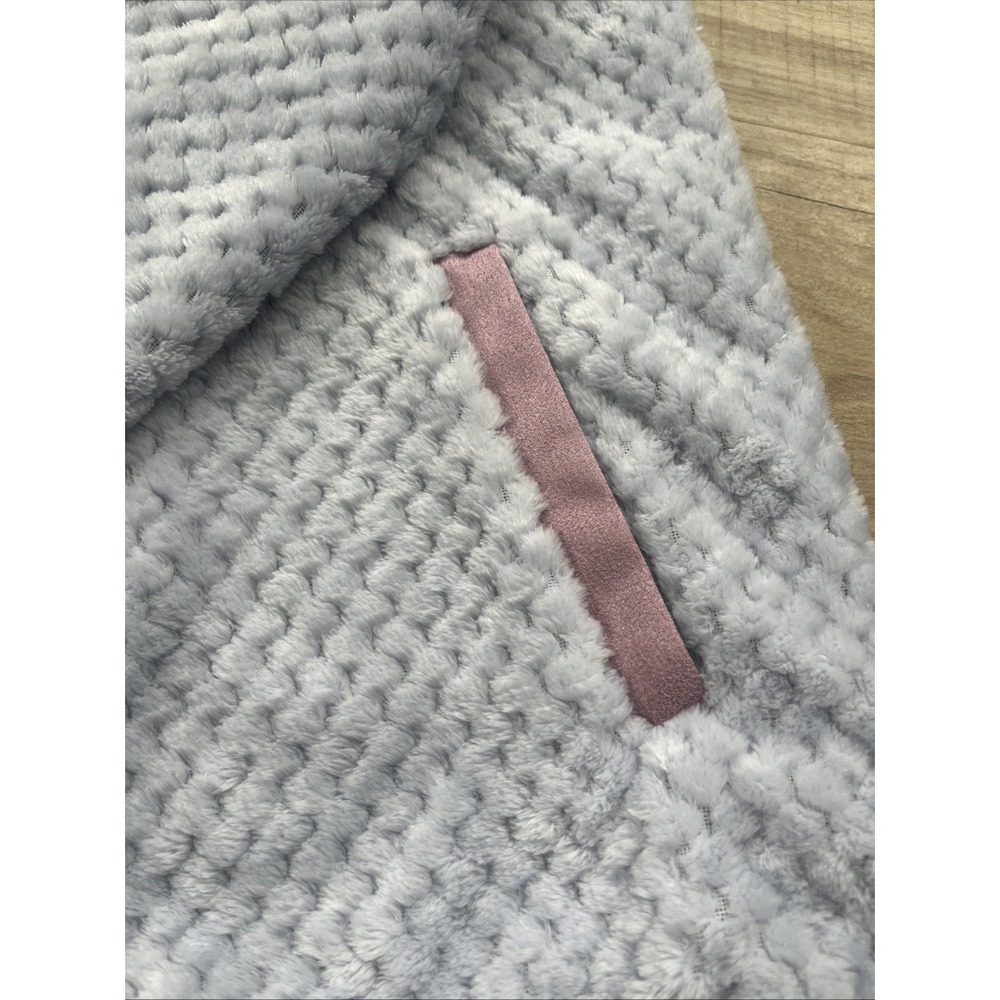 Simply Southern Women's M Fleece Pullover‎ Preppy Textured Sherpa Blue Purple - Picture 4 of 7